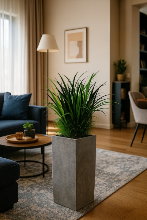 Donica z włókna szklanego KOLUMNA imitacja betonu lub cortenu