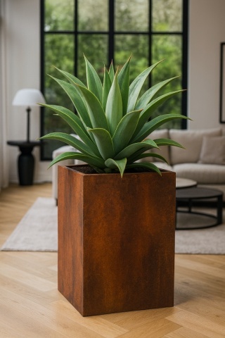 Donica z włókna szklanego KOLUMNA imitacja betonu lub cortenu