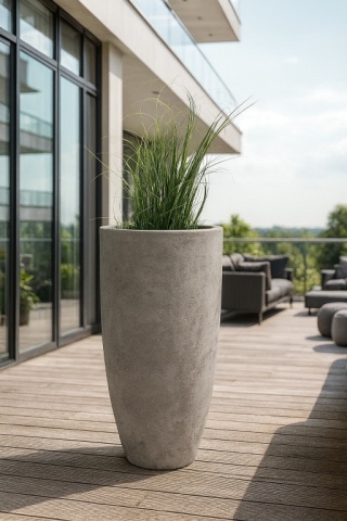 Donica z włókna szklanego CYGARO imitacja betonu lub cortenu