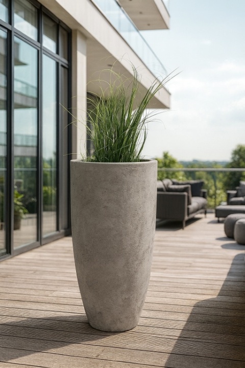 Donica z włókna szklanego CYGARO imitacja betonu lub cortenu
