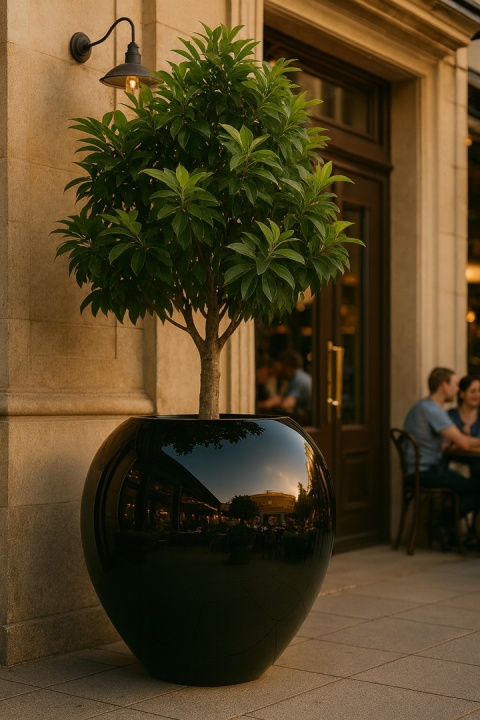 Donica z włókna szklanego KULA GIGA lakierowana