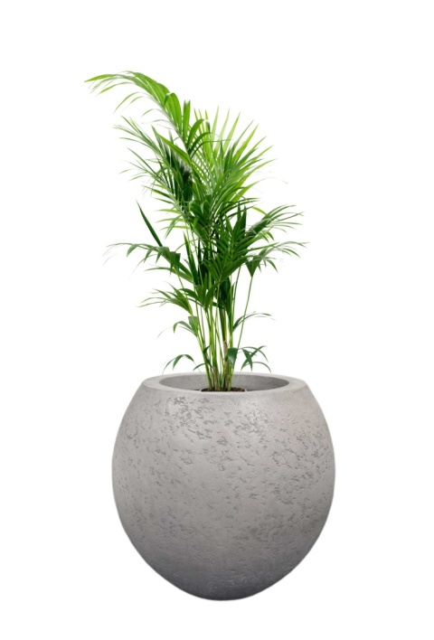Donica z włókna szklanego KULA w imitacji betonu lub cortenu
