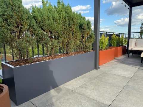 Donica z włókna szklanego PROSTOKĄT lakierowana. Rozmiary od 40cm do 250cm