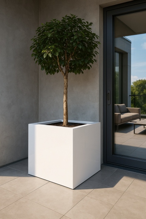 Donica z włókna szklanego KWADRAT lakierowana. Rozmiary od 40cm do 200cm