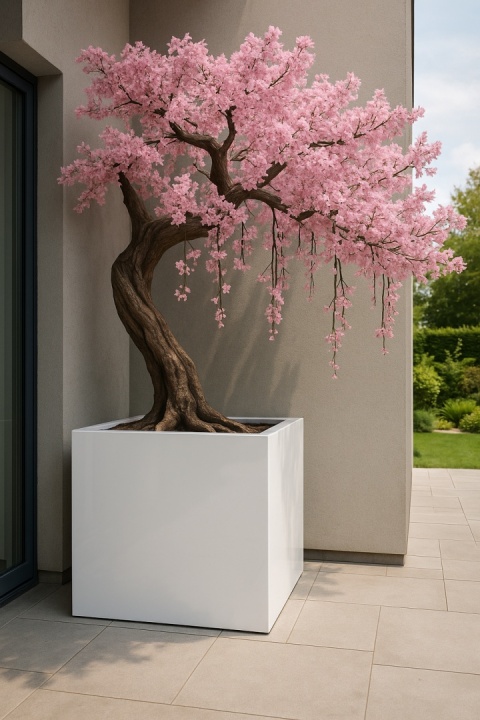 Donica z włókna szklanego KWADRAT lakierowana. Rozmiary od 40cm do 200cm