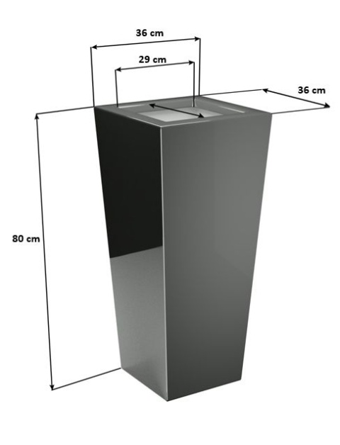 Donica z włókna szklanego QUATRO lakierowana