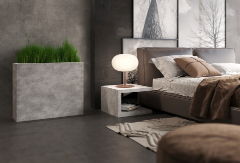 Donica z włókna szklanego ŚCIANKA imitacja betonu lub cortenu