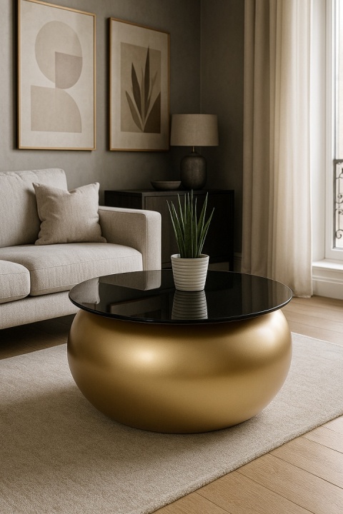 Stolik Kawowy PREMIUM z włókna szklanego. Blat ze szkła OPTIWHITE